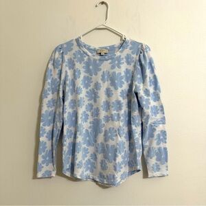 LOFT Blue Flower Top
